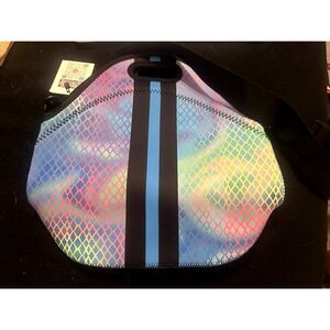 Julia Rose The Nova Mermaid Stripe Neoprene Lunch Tote